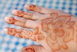 Final shot of the henna hands