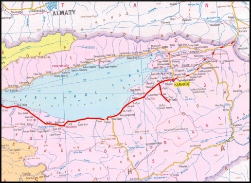 Иссык куль карта с поселками